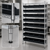 Thumbnail image #3 for Quantum Conductive Stationary Bin Wire Shelving System, 36W x 12D x 74H, Chrome Plated