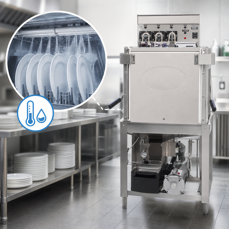 Product image #3 for Energy Mizer Extended Door 3-Door Straight-Thru Door-Type Dishwasher, Low-Temp Chemical Sanitizing