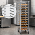 Thumbnail image #3 for New Age Full-Height Mobile Open-Side End-Loading Aluminum Tray Rack for 12 15