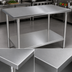 Thumbnail image #3 for John Boos 72 x 48 Inch Stainless Steel Top Work Table with Fixed Undershelf