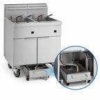 Thumbnail image #3 for Imperial (Middleby) IFSSP375ET Electric Floor Fryer, 3-Tank Battery, 75 lb. per Tank, Electronic Thermostat, Built-In Filter