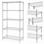 Thumbnail image #3 for Metro Super Erecta 5N347C 5-Shelf Chrome Wire Shelving Starter Unit, 42 x 18 x 74 Inches