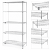 Thumbnail image #3 for Metro Super Erecta 5-Shelf Chrome Plated Starter Wire Shelving Unit, 42 x 18 x 74 Inches