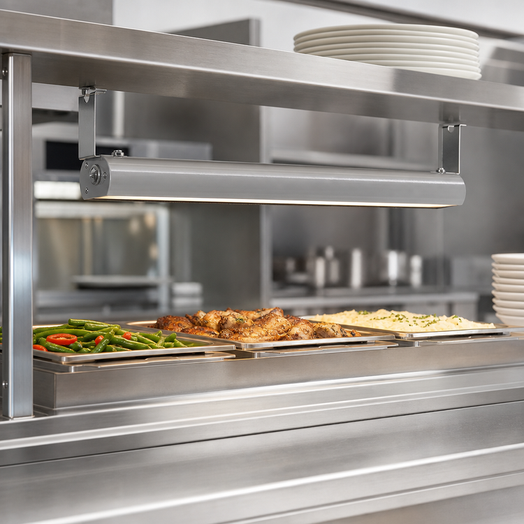 Product image #3 for Vollrath 60-Inch Low Profile Unlighted Strip Heat Lamp with Remote Toggle Switch, 208V