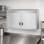 Thumbnail image #3 for Koolmore KM-WMC-1560-S Commercial Wall-Mounted Stainless Steel Storage Cabinet with Locking Hinged Doors and 2 Shelves