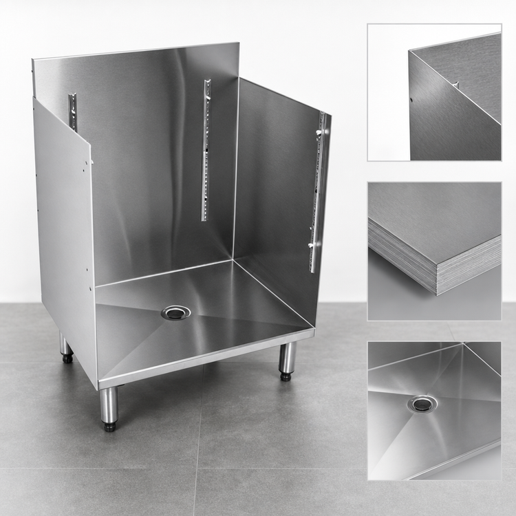 Product image #3 for CHOICE C-GRA-24 Underbar Open-Top Glass Rack Storage Unit, 24 Inches Wide (Holds 20 x 20 Glass Racks)