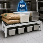 Thumbnail image #3 for Fermod Fermostock 1R42A12 Aluminum Dunnage Rack, 800 lb. Per Shelf, 42 x 14 x 12 Inches, Adjustable Feet