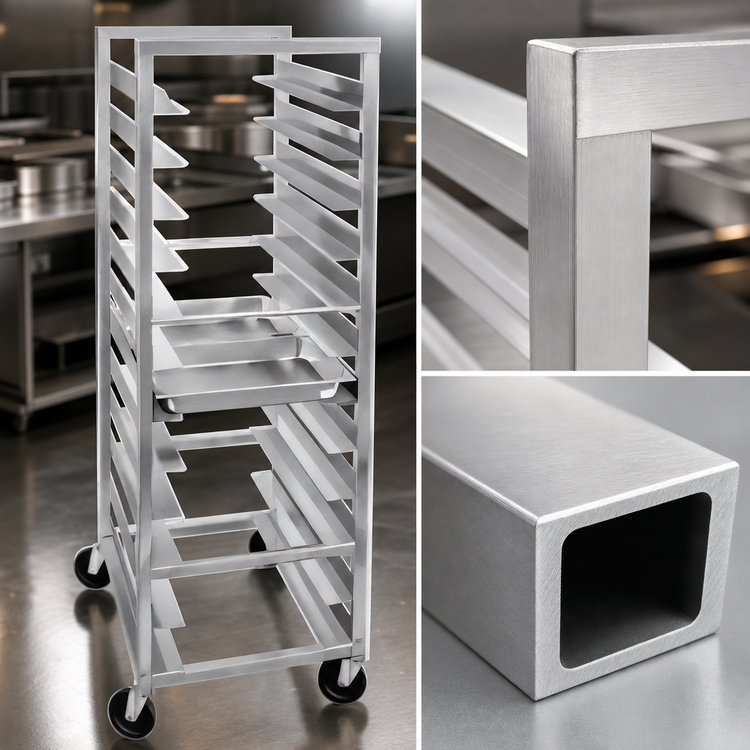 Product image #3 for Channel Manufacturing Lifetime Tough Extra Heavy-Duty 12 x 20 Steam Table Pan Rack, 64 Inches High, 7-Pan Capacity