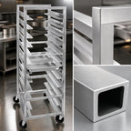 Thumbnail image #3 for Channel Manufacturing Lifetime Tough STPR-86 Heavy-Duty Aluminum Steam Table Pan Rack, 7-Pan, End-Load, 8-Inch Spacing