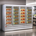 Thumbnail image #3 for Howard-McCray GF88BM-S-FF Four-Section Glass Door Frozen Foods Merchandiser Freezer, 88 Cu. Ft., Stainless Steel