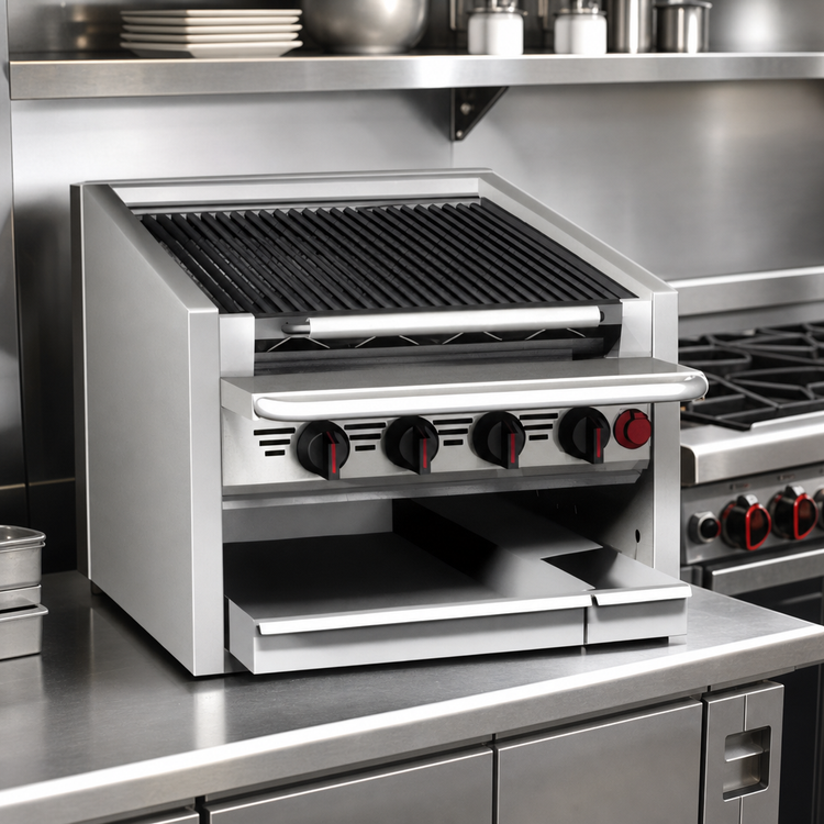 Product image #3 for Magikitch'n CM-SMB-636 36-Inch Countertop Gas Coal Charbroiler