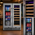 Thumbnail image #3 for KoolMore 24-Inch Dual Zone Wine and Beverage Cooler with Full Glass Doors, 21-Bottle/60-Can Capacity, Built-In or Freestanding