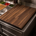 Thumbnail image #3 for Boos Block American Black Walnut Kitchen Countertop, Blended Edge Grain, 60 x 25 x 1-1/2 Inch, Varnique Finish