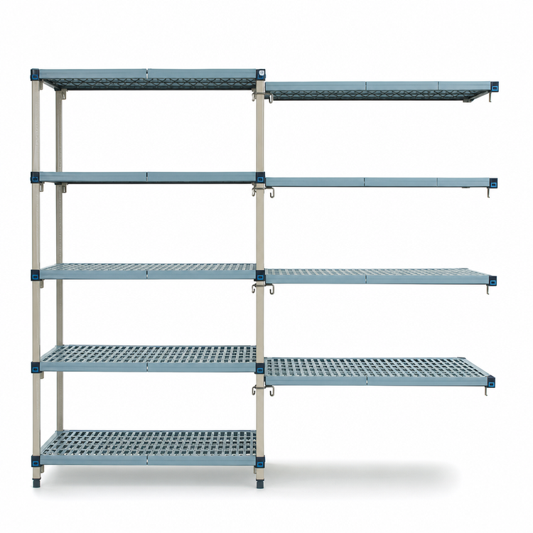 Product image #3 for MetroMax Q 24-Inch x 24-Inch x 74-Inch 5-Shelf Quick-Adjust Add-On Polymer Shelving Unit
