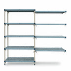 Thumbnail image #3 for Metro MetroMax Q 5AQ517G3 5-Shelf 24-Inch W x 24-Inch D x 74-Inch H Quick-Adjust Add-On Polymer Shelving Unit