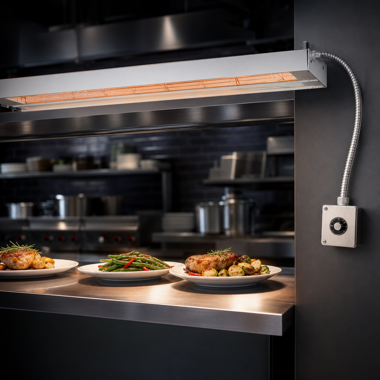 Product image #3 for Nemco 6155-48-SL-208 48-Inch Single Lighted Remote-Control Infrared Strip Heat Lamp