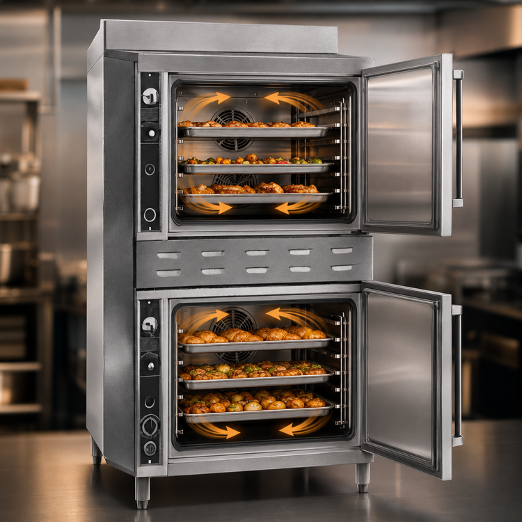 Product image #3 for Titan JTRH-236CC Heavy Duty 36 Inch Stacked Gas Convection Oven Range