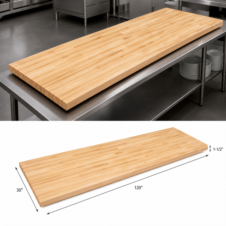 Product image #3 for Boos Block by John Boos Blended Edge Grain Maple Kitchen Countertop with Varnique Finish, 120 x 30 x 1-1/2 Inch