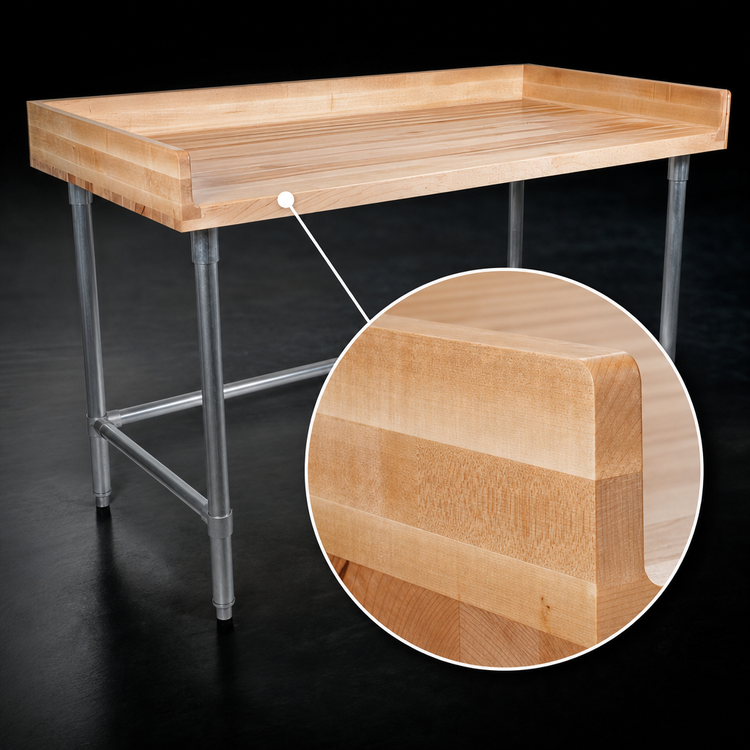 Product image #3 for John Boos 60-Inch x 24-Inch Baker's Top Wood Work Table