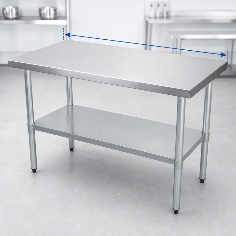 Product image #3 for Serv-Ware 48 Inch x 24 Inch Wood Top Work Table