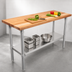 Thumbnail image #3 for John Boos 60-Inch x 18-Inch Wood Top Work Table with Galvanized Base and Adjustable Undershelf