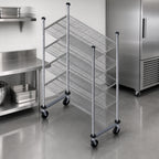 Thumbnail image #3 for Quantum TTK-M21GY 21-Inch Overhead Track Shelving Mobile Kit with 74-Inch Posts, Gray Epoxy Antimicrobial Finish