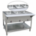 Thumbnail image #3 for BK Resources 3-Well LP Gas Hot Food Table with Cutting Board Shelf and Adjustable Undershelf