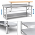 Thumbnail image #3 for Advance Tabco Adjustable Stainless Steel Plate Shelf for Equipment Stands, 96 Inch Wide