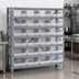 Thumbnail image #3 for Quantum Heavy-Duty Stationary Wire Shelving Unit with 7 Shelves and 24 Clear Bins, 36 x 18 x 39 Inches