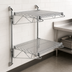 Thumbnail image #3 for Quantum Cantilever Double Shelf Wall-Mount Wire Shelving Unit, 48 x 21 Inches, Chrome Plated