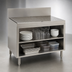 Thumbnail image #3 for Advance Tabco Prestige Supreme 36-Inch Stainless Steel Open Front Underbar Drainboard Cabinet with 7-Inch Backsplash