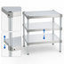 Thumbnail image #3 for New Age Modular Stationary Aluminum Equipment Stand, 24 in. W x 18 in. D x 36 in. H, with 2 Adjustable Solid Shelves