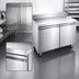 Thumbnail image #3 for Omcan 47-Inch Two-Section 2-Door Worktop Refrigerator with Backsplash, 11 Cu. Ft.