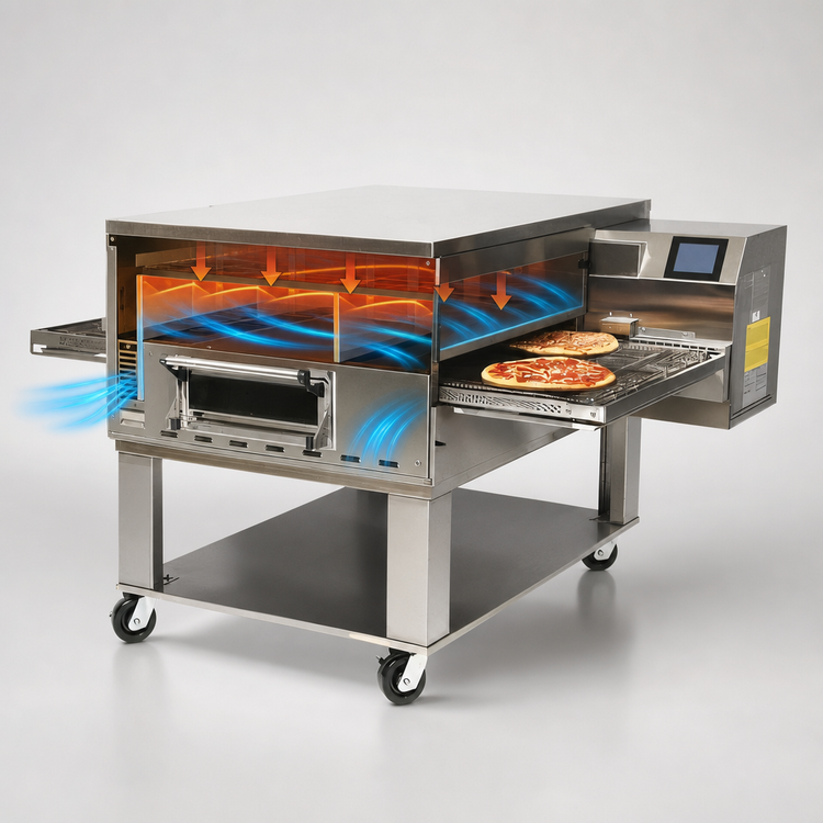 Product image #3 for Middleby Marshall PS640E-2 Floor Model Electric Conveyor Pizza Oven, 18-Inch Single Belt, 20-Inch Chamber