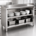 Thumbnail image #3 for 48 Inch Wide Stainless Steel Dish Cabinet with Open Base and Mid-Shelf