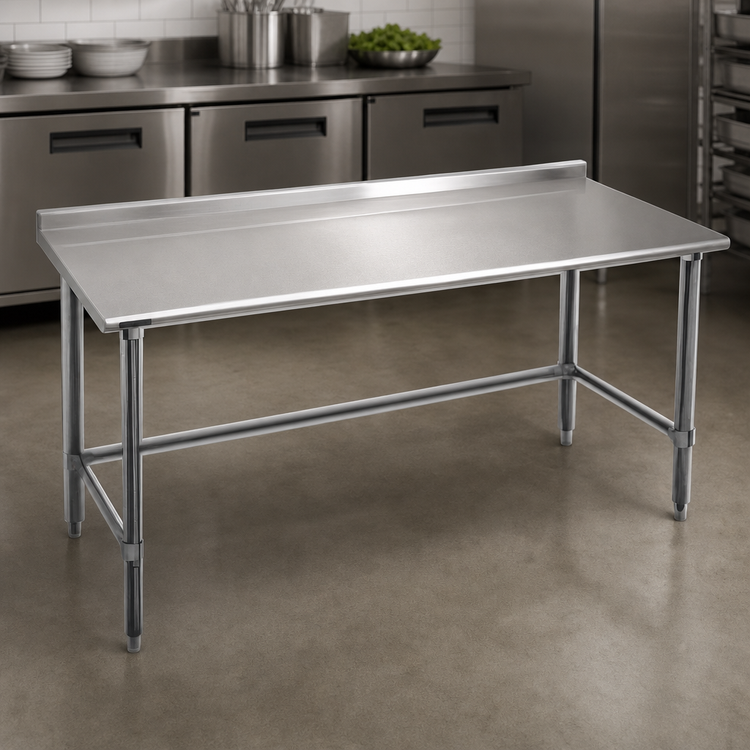 Product image #3 for Eagle Spec-Master 108-Inch x 30-Inch Stainless Steel Underbar Work Table with Rear Upturn