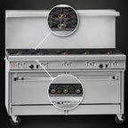 Thumbnail image #3 for Southbend (Middleby) Ultimate 4604DD-2RR 60-Inch Gas Restaurant Range with 6 Open Burners, 24-Inch Raised Griddle/Broiler & 2 Ovens