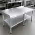 Thumbnail image #3 for Omcan Stainless Steel Equipment Stand with Undershelf, 60 x 30 Inches, 2-Inch Rear and Side Upturn