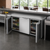 Thumbnail image #3 for True Premier Bar Stainless Steel Pass-Thru Three-Section Back Bar Cooler with 6 Solid Locking Doors, 84-Inch, Side-Mounted Self-Contained Refrigeration