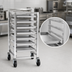Thumbnail image #3 for Dinex Mobile Full-Height Open-Side Aluminum Pan Rack for 8 18 x 26 Inch Pans