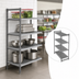 Thumbnail image #3 for Cambro Camshelving Basics Plus 4-Tier Stationary Starter Unit, 21 x 42 x 84 Inches, Brushed Graphite