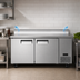 Thumbnail image #3 for Atosa 67-Inch 2-Door Reach-In Worktop Refrigerator with 4-Inch Backsplash