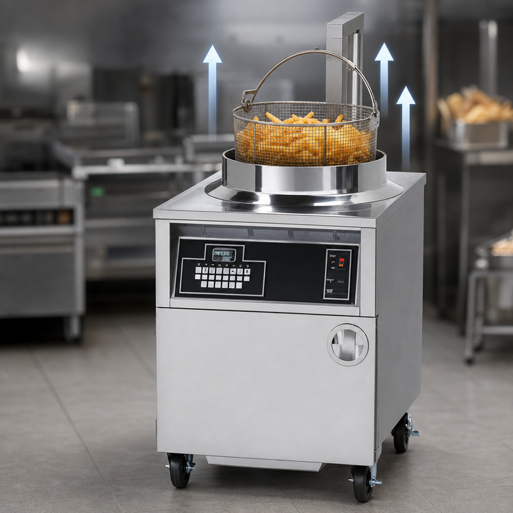 Product image #3 for BKI BLF-F Extra Large Volume Electric Fryer with Automatic Lift