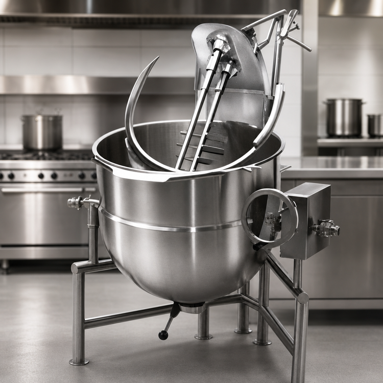 Product image #3 for Legion TWT-50 50-Gallon Direct Steam Tilting Kettle