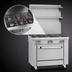 Thumbnail image #3 for Southbend Platinum 32-Inch Heavy Duty Gas Range with 3 Open Burners, 3 Step-Up Open Burners, and Cabinet Base