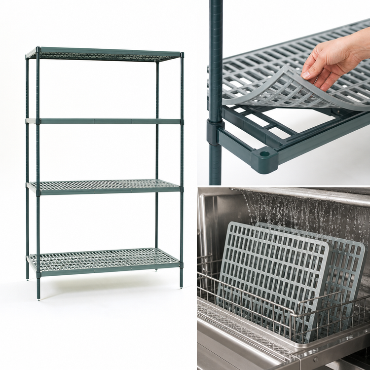 Product image #3 for Metro Super Erecta Pro Convenience Pak 4-Shelf Polymer Shelving Unit, 48W x 24D x 74H
