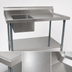 Thumbnail image #3 for BK Resources 60-Inch Stainless Steel Sink Table with Left Prep Sink, 6-Inch Backsplash, and Undershelf