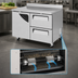 Thumbnail image #3 for Turbo Air Super Deluxe Two-Section 48-1/4-Inch Worktop Freezer with 1 Door and 2 Drawers, 12 Cu. Ft.