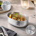 Thumbnail image #3 for Silver Hammered Aluminum Oval Entrée Basket, 25 oz.