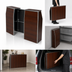 Thumbnail image #4 for Flash Furniture Amara 4 Ft. Folding Portable Bar Table with Walnut Woodgrain Laminate Top